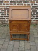 Small 1930's oak bureau on barley twist