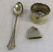 Silver napkin ring Chester 1911, teaspoo