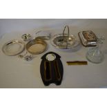 Various silver plate, clothes brushes, s
