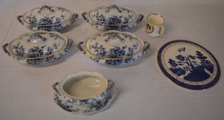 Willow pattern cake stand, Royal Doulton