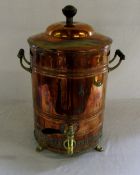 Copper and brass water urn