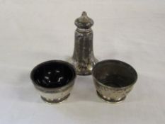 2 silver salts (one with glass lining) L