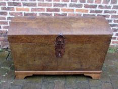 19th Century oak dome top cabinet trunk