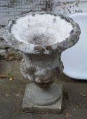 Concrete garden urn