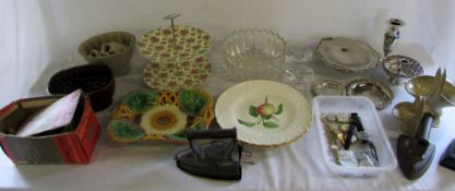 Various items inc ceramics, glass ware,