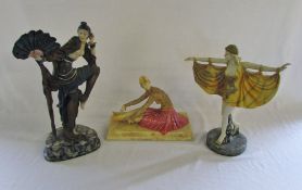 3 Art Deco style figurines