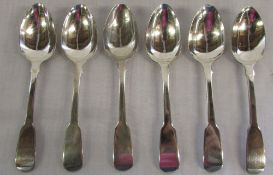 Set of 6 silver teaspoons London 1820 we