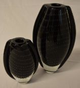 2 Murano style glass vases