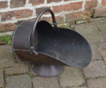 Copper coal scuttle