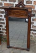 Early 19th century wall mirror with boxw