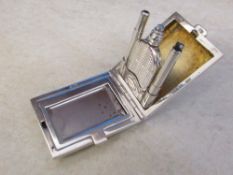 Silver miniature vanity case complete wi