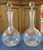 Pair of glass decanters