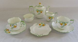 Aynsley tea for two hand painted tea set