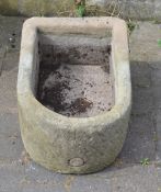 Bow fronted stone trough