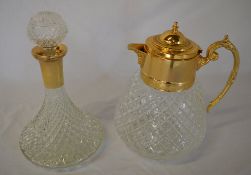 Ships decanter and glass jug