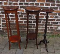 2 Edwardian plant stands and one other