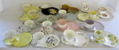 Assorted tea cups and saucers inc Maling