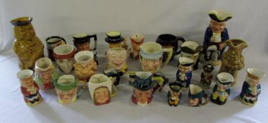 Various character/toby jugs inc Sylvac,