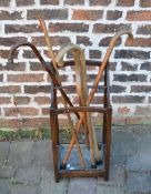 Umbrella stand and walking sticks