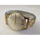 9ct Rotary gents watch with rolled gold/