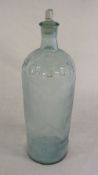 Large Victorian glass poison bottle H 39