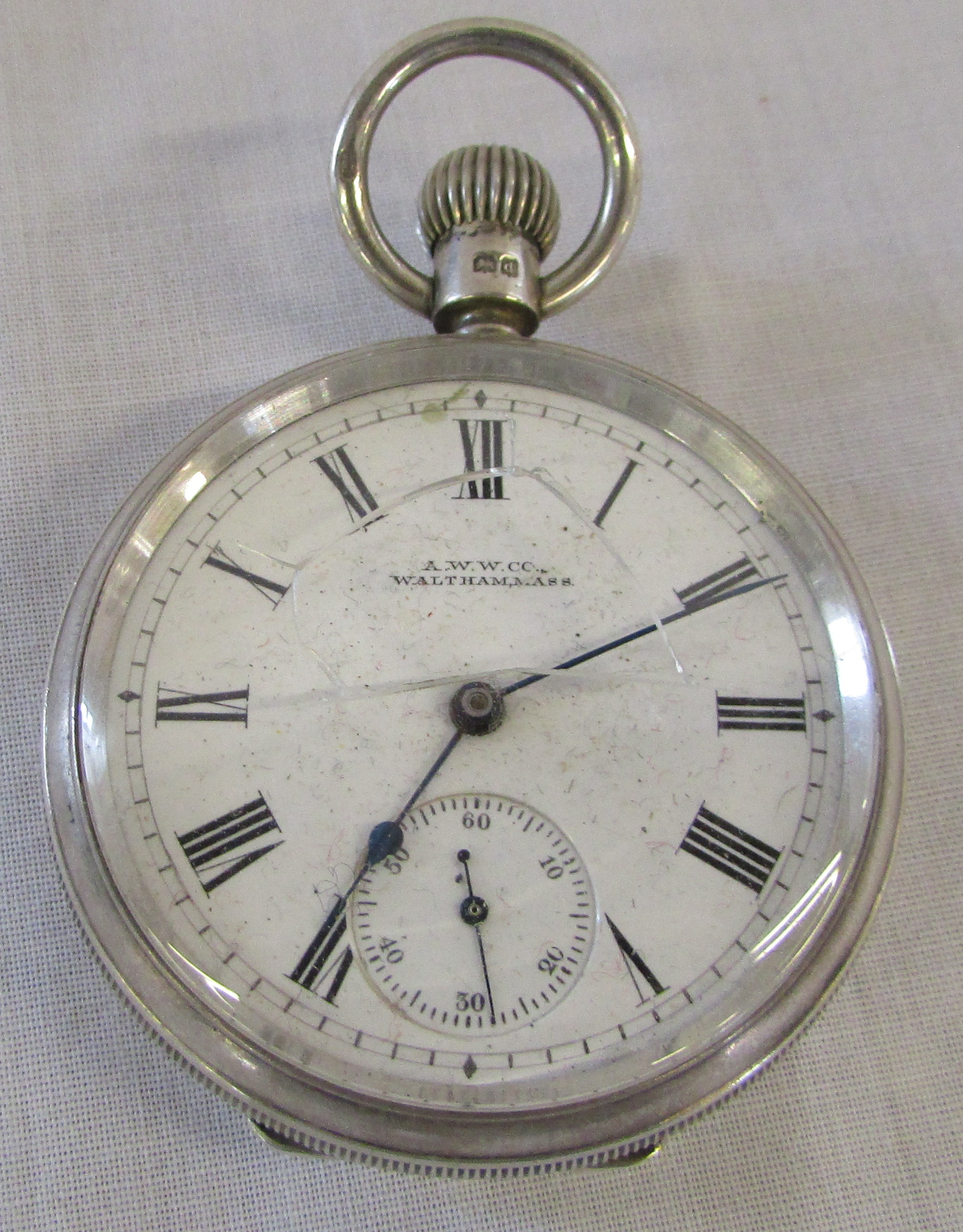 Silver fronted Art Nouveau pocket watch - Image 3 of 5