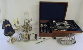 Various silver plate inc canteen of cutl