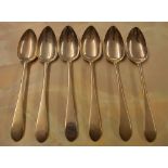 6 silver dessert spoons, Edinburgh 1805,