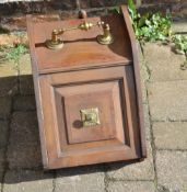 Victorian coal box with zinc liner and s