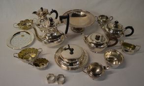 Various silver plate including teapot, c