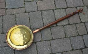 Copper and brass warming pan