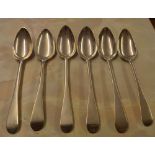 6 silver table spoons, Edinburgh 1805/18