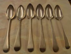 6 silver table spoons, Edinburgh 1805/18