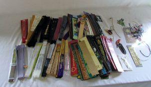 Collection of book marks and fans