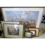 Assorted prints and paintings inc Lincol