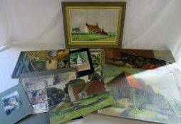 Various oil paintings by John Mostyn Lew