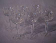 6 Waterford Crystal wine glasses