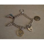 Part silver charm bracelet