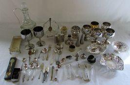 Selection of silver plate inc goblets, b