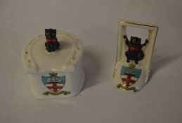 2 pieces of Mablethorpe crested china bo