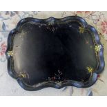 Large Victorian paper mache tray L 80 cm