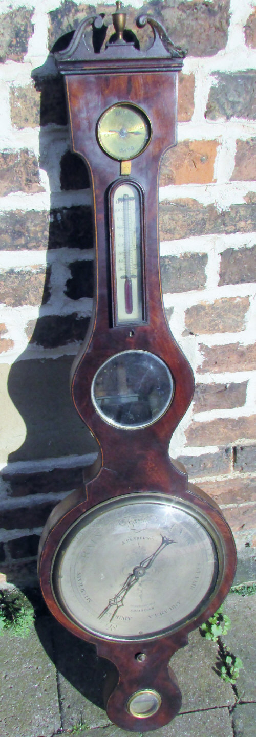 19th century mahogany barometer with rep
