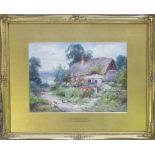 Framed watercolour of a cottage 'Near Sh