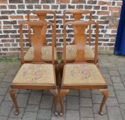 4 Queen Anne style chairs