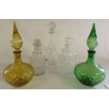 Various glass decanters