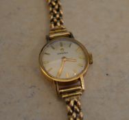 Ladies 9ct gold Omega cocktail style wat