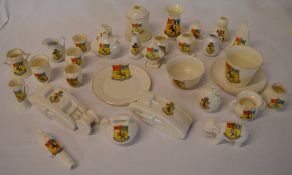 Louth crested china (some Goss and Arcad