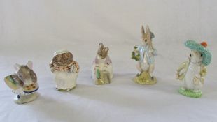 5 Beswick Beatrix Potter figurines - Hun