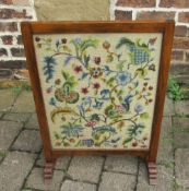 Oak tapestry fire screen