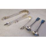 Silver sugar tongs London 1878 and Birmi